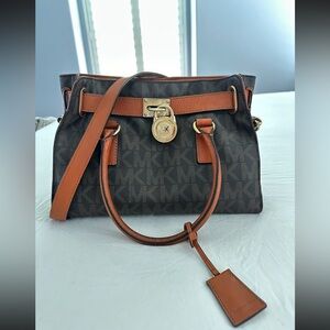 Hamilton Logo PVC Satchel in Brown